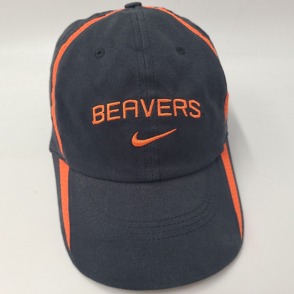 Oregon State Beavers Hat Nike Adjustable Black Orange NCAA Center Swoosh OSU Men